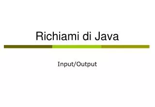 Richiami di Java