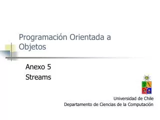 Programación Orientada a Objetos