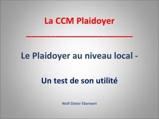un test de son utilit wolf dieter eberwein