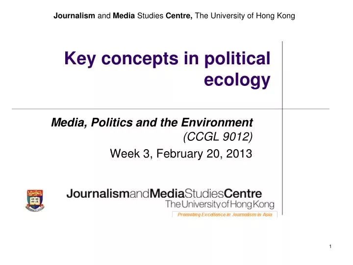 key concepts in political ecology