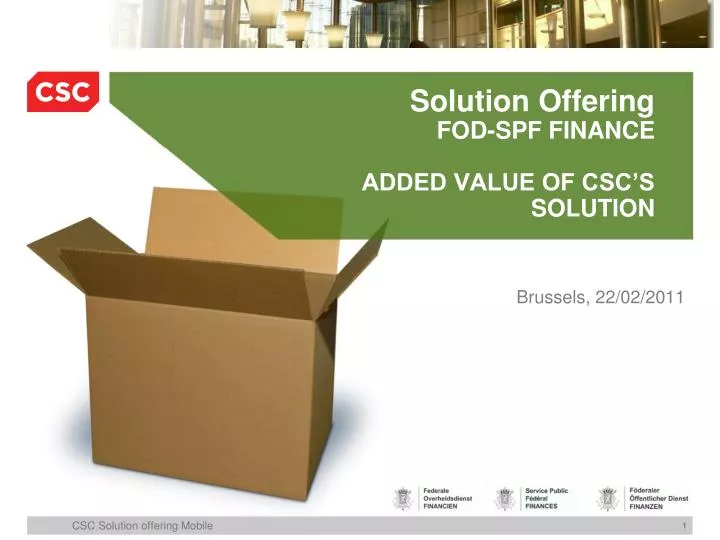 solution offering fod spf finance added value of csc s solution