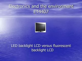 Electronics and the environment ET4407