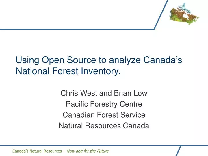 using open source to analyze canada s national forest inventory