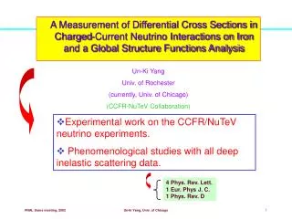 Experimental work on the CCFR/NuTeV neutrino experiments.