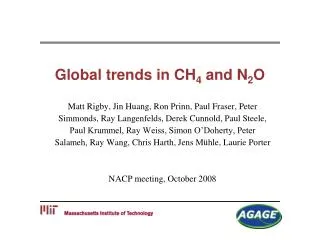 Global trends in CH 4 and N 2 O