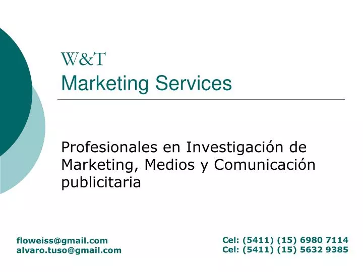 w t marketing services