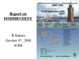 report on ismd08@desy