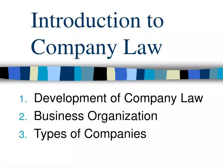 introduction to company law