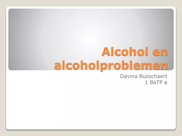 alcohol en alcoholproblemen