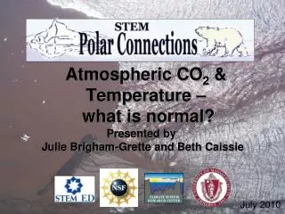 Atmospheric CO 2 &amp; Temperature – what is normal?