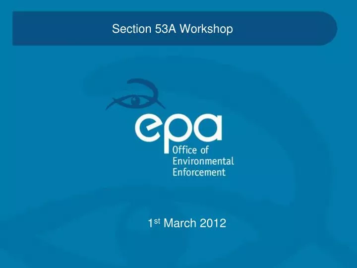 section 53a workshop