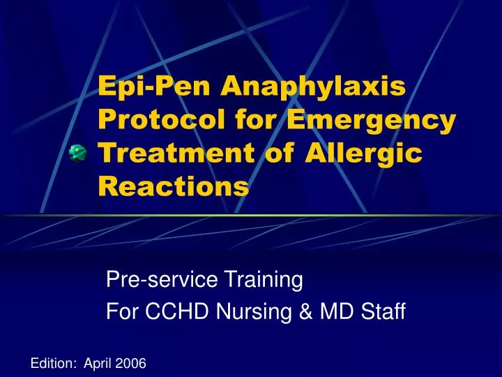 epi pen anaphylaxis protocol for emergency treatment of allergic reactions