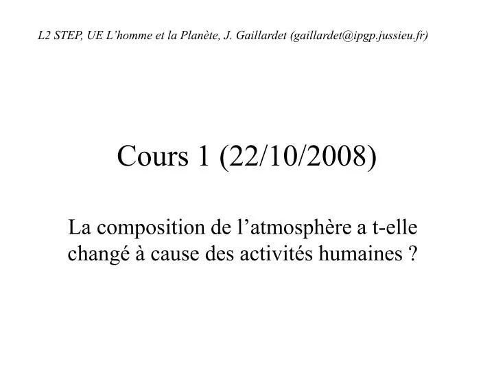 cours 1 22 10 2008