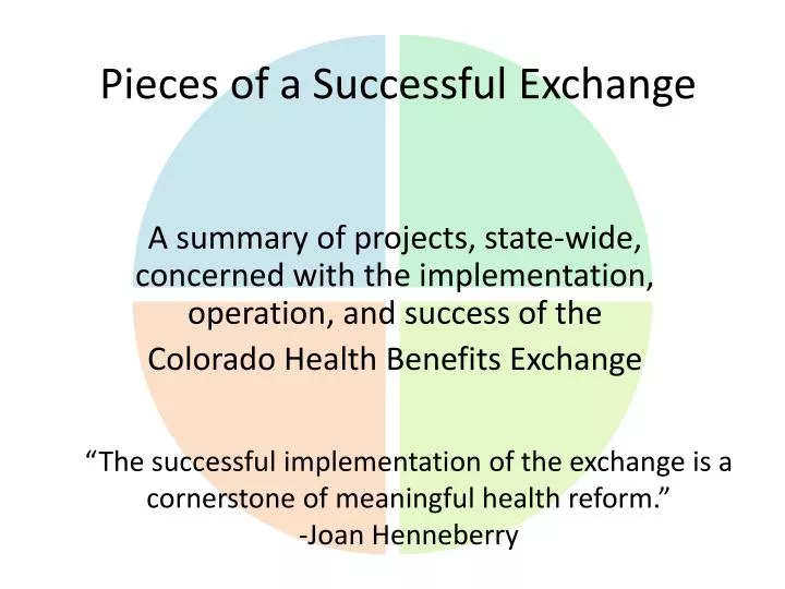 pieces of a successful exchange