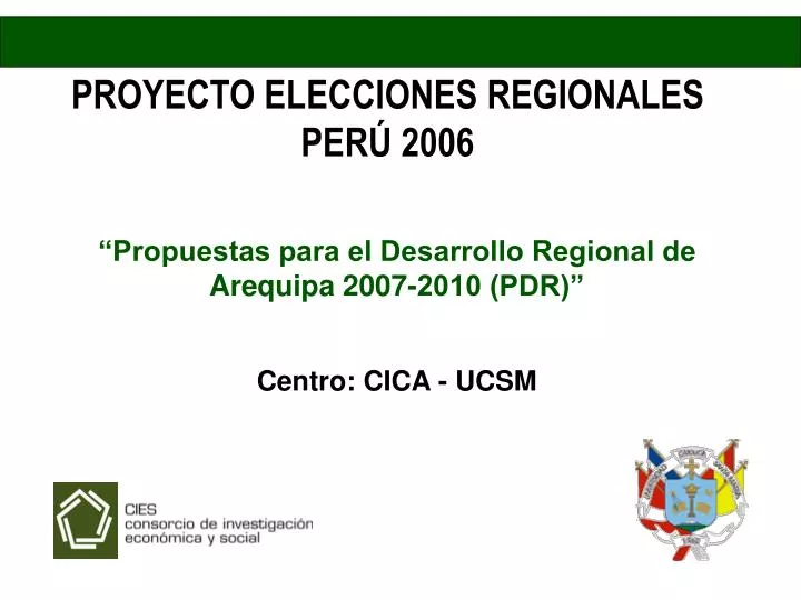 proyecto elecciones regionales per 2006