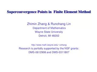 Superconvergence Points in Finite Element Method