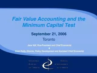 Fair Value Accounting and the Minimum Capital Test