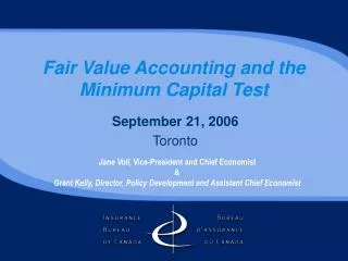 fair value accounting and the minimum capital test