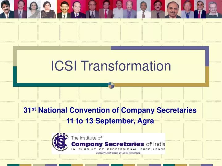 31 st national convention of company secretaries 11 to 13 september agra