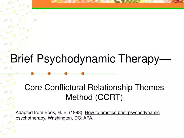 brief psychodynamic therapy