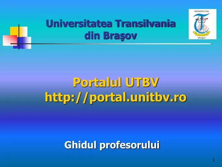 portalul utbv http portal unitbv ro