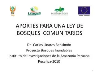 aportes para una ley de bosques comunitarios