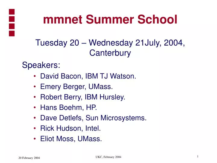 mmnet summer school
