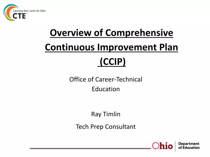 overview of comprehensive continuous improvement plan ccip