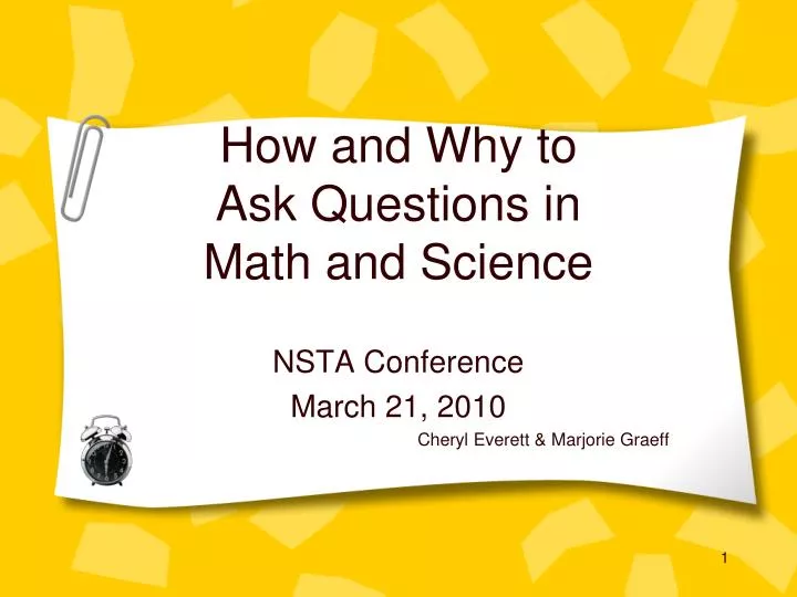 how and why to ask questions in math and science