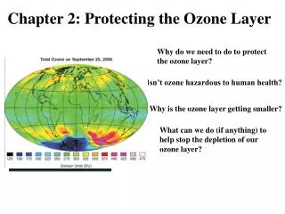 Chapter 2: Protecting the Ozone Layer