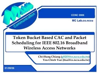 Token Bucket Based CAC and Packet Scheduling for IEEE 802.16 Broadband Wireless Access Networks