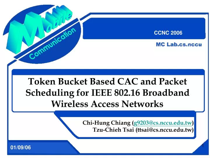 token bucket based cac and packet scheduling for ieee 802 16 broadband wireless access networks