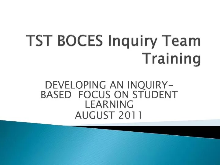 tst boces inquiry team training