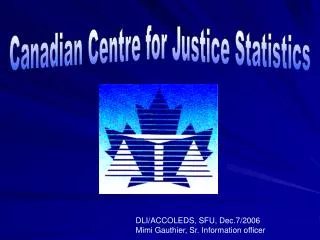 Canadian Centre for Justice Statistics