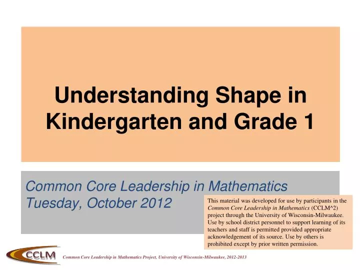 understanding shape in kindergarten and grade 1