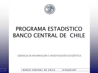 programa estadistico banco central de chile