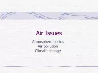 Air Issues