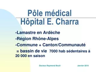 p le m dical h pital e charra