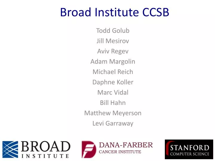 broad institute ccsb