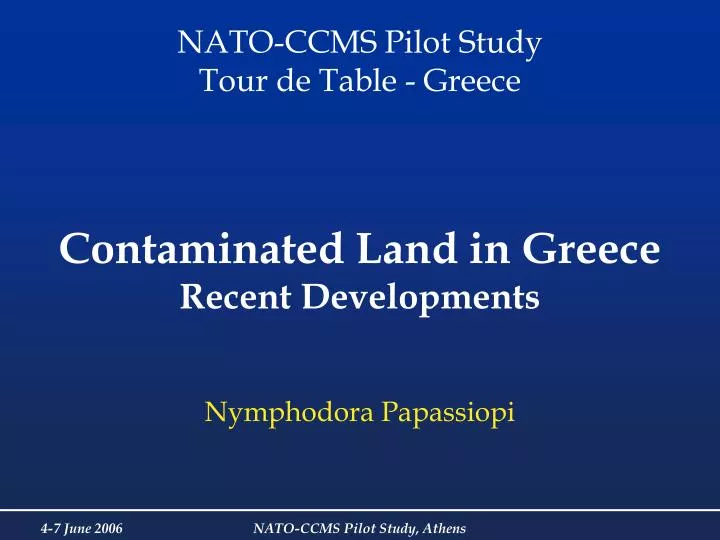 contaminated land in greece recent developments