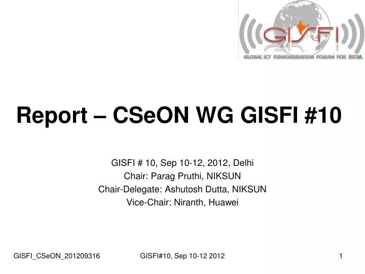 report cseon wg gisfi 10