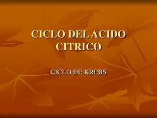 ciclo del acido citrico