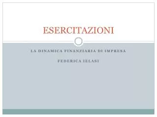 esercitazioni