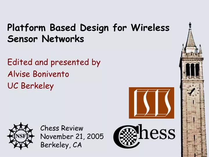 platform based design for wireless sensor networks