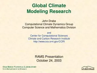 Global Climate Modeling Research