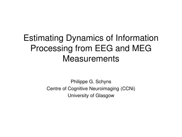 estimating dynamics of information processing from eeg and meg measurements