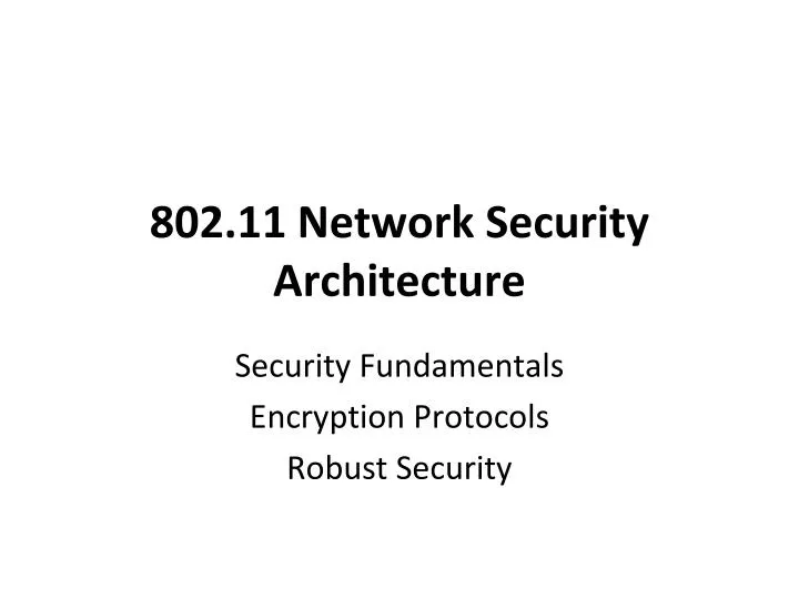 802 11 network security architecture