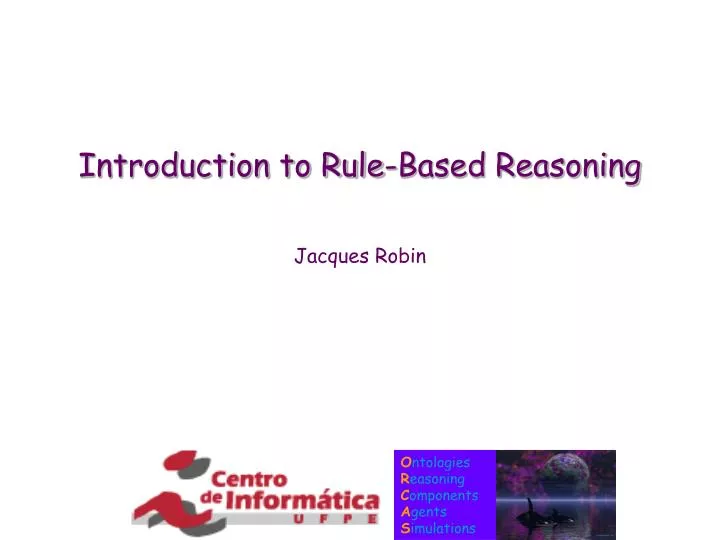 introduction to rule based reasoning