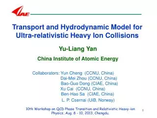 Transport and Hydro d ynamic Model for Ultra-relativistic Heavy Ion Collisions