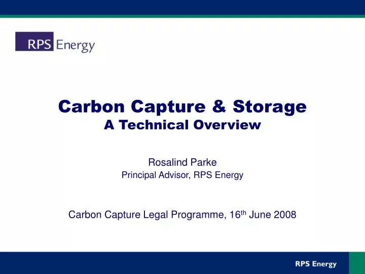 carbon capture storage a technical overview